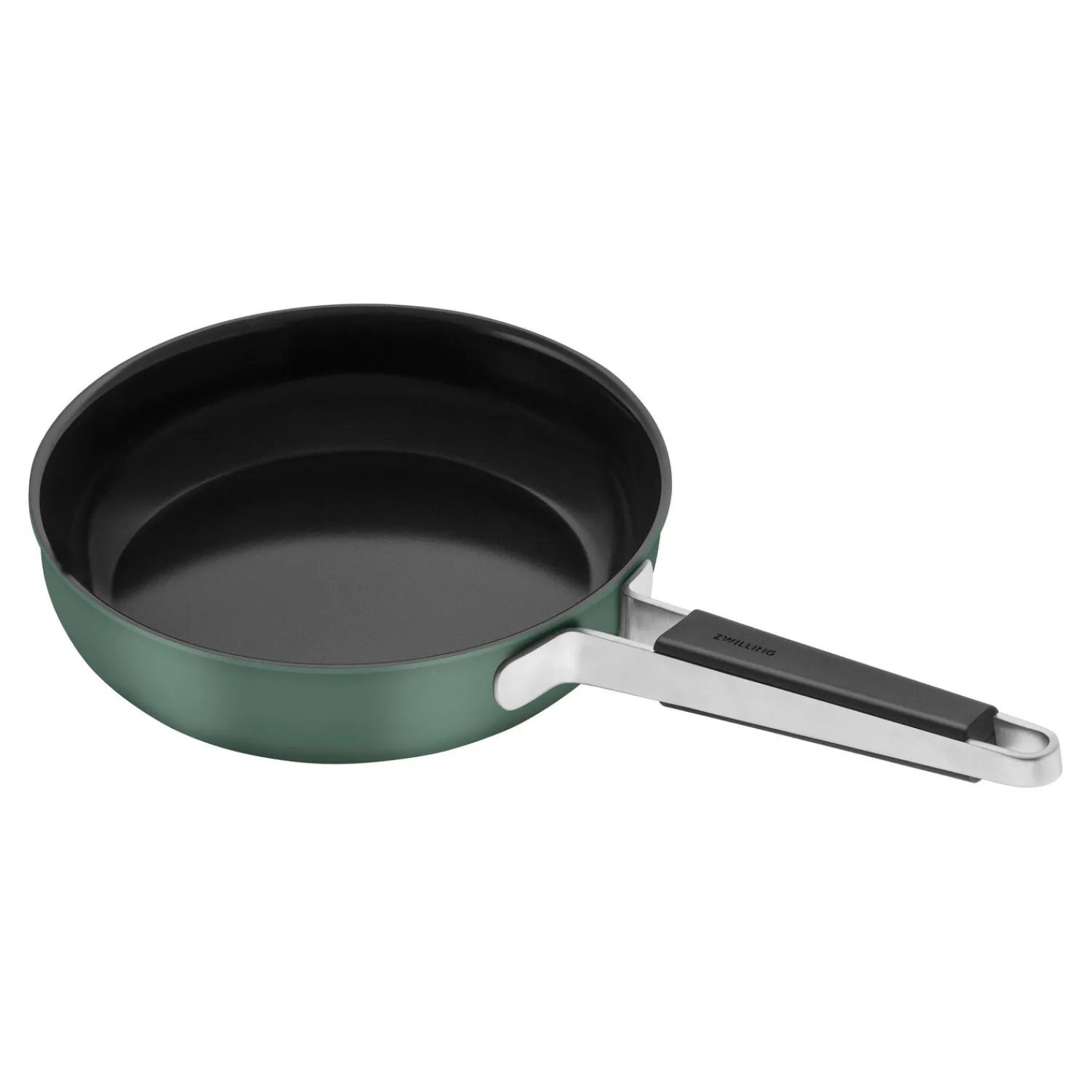 ZWILLING Poêle, 24 cm, Inox 18/10, Revêtement antiadhésif en céramique Vert Discount