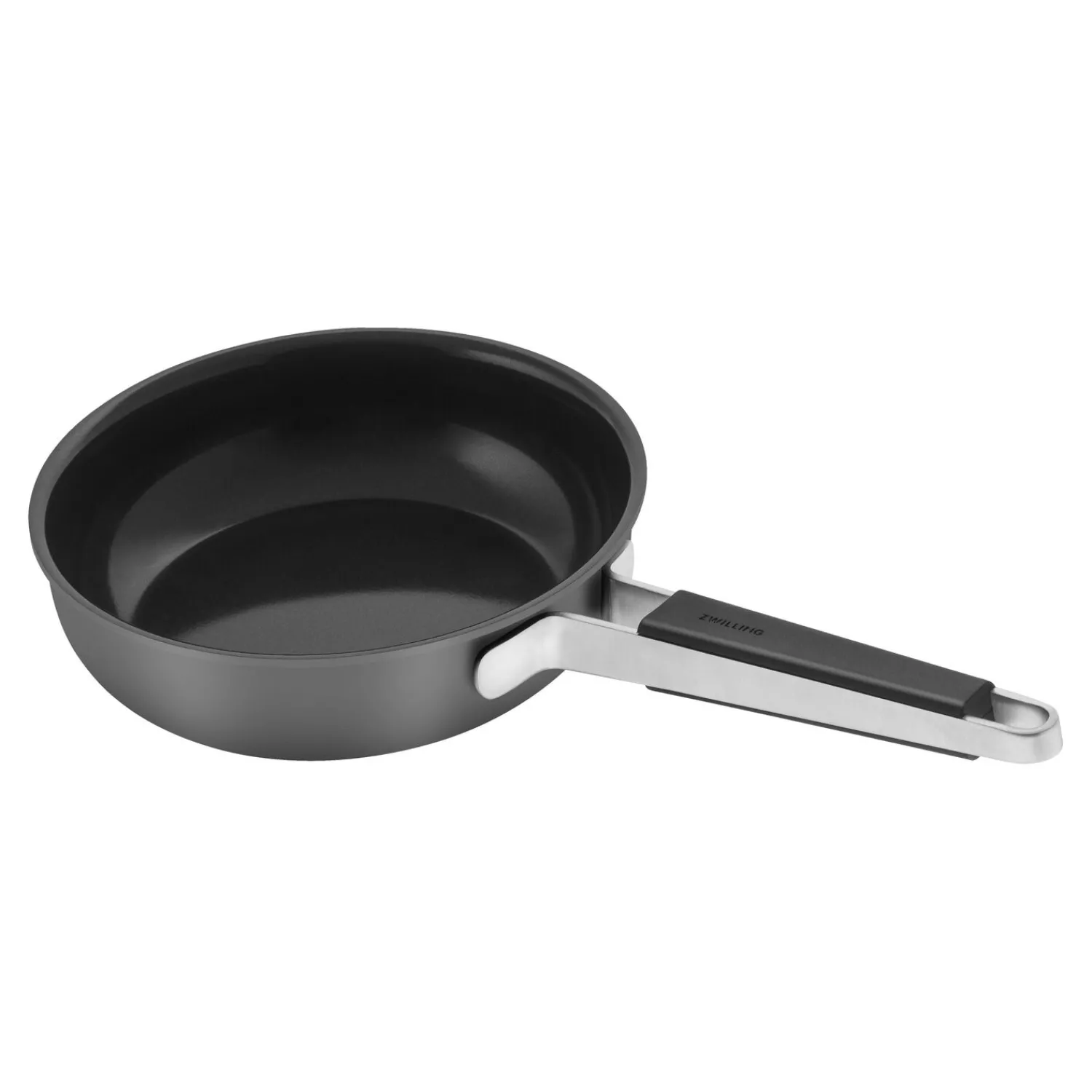 ZWILLING Poêle, 20 cm, Inox 18/10, Revêtement antiadhésif en céramique Gris