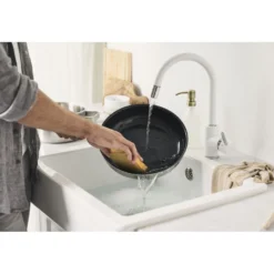 ZWILLING Poêle, 20 cm, Inox 18/10, Revêtement antiadhésif en céramique Gris