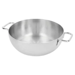 Demeyere Poêle de service avec couvercle en verre 24 cm, Inox 18/10 Discount