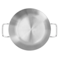 Demeyere Poêle de service avec couvercle en verre 24 cm, Inox 18/10 Discount