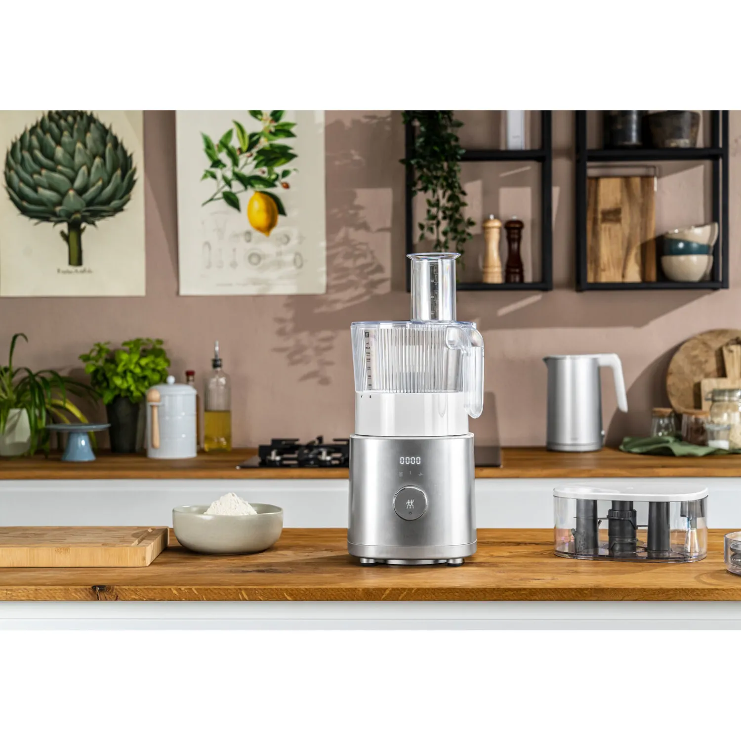 ZWILLING Power Blender Pro avec bol pour robot multifonction, 2-pcs. /1.8/1.2 l, argent, Plastique Hot