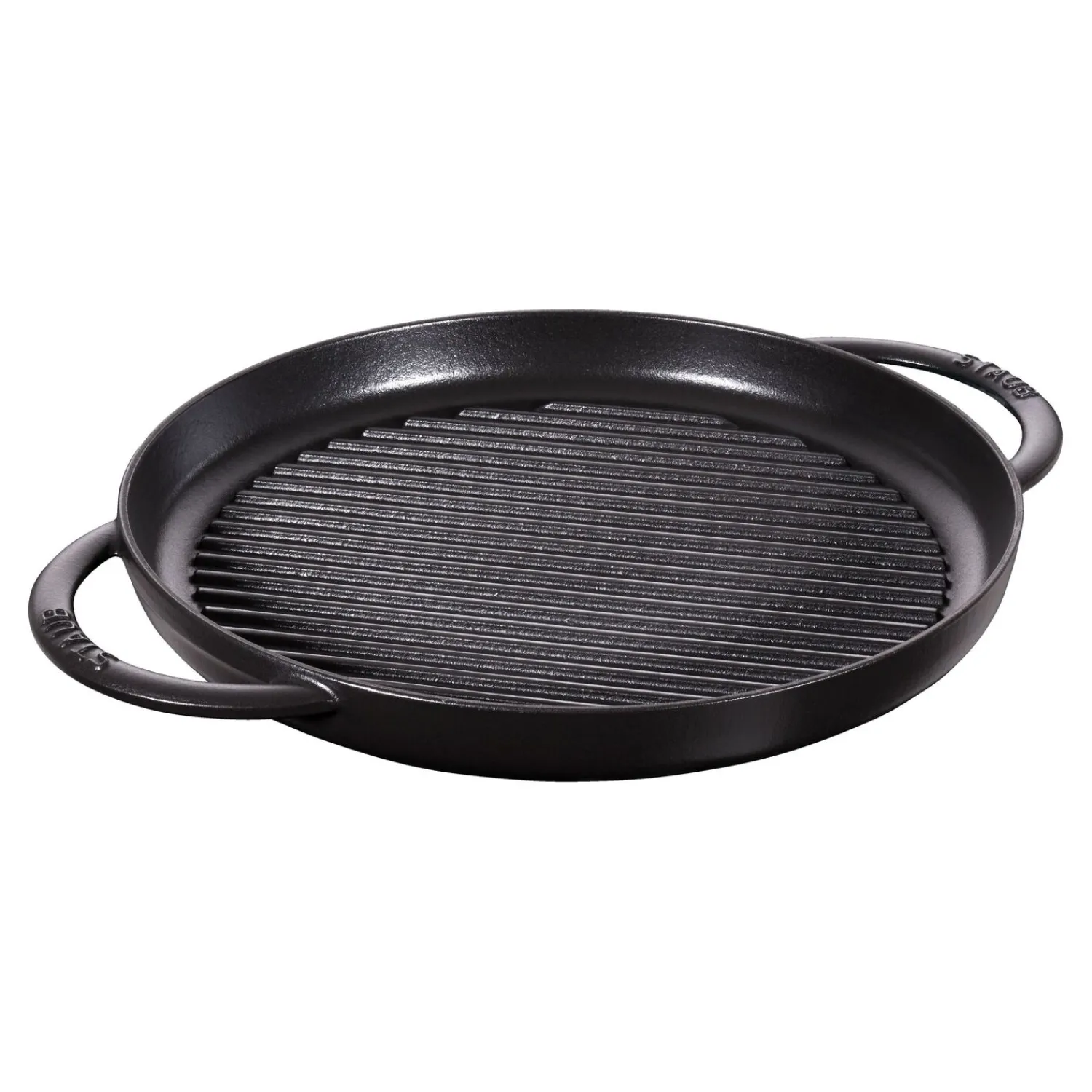 Staub Pure Gril 30 cm, Rond(e), , Fonte Noir mat Outlet