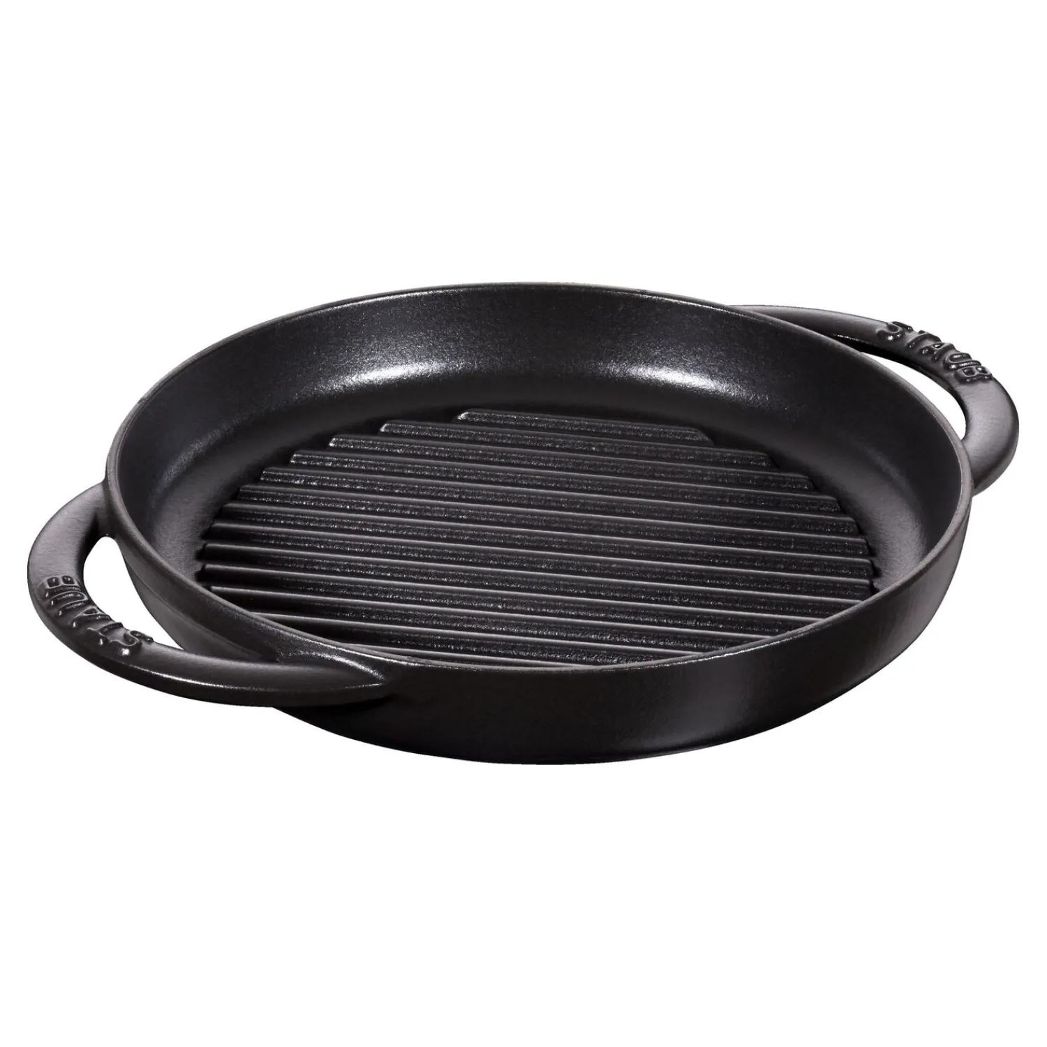 Staub Pure Gril 23 cm, Rond(e), , Fonte Noir mat Best