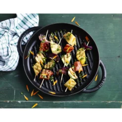 Staub Pure Gril 23 cm, Rond(e), , Fonte Noir mat Best