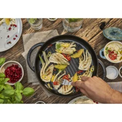 Staub Pure Gril 26 cm, Rond(e), , Fonte Noir mat Online