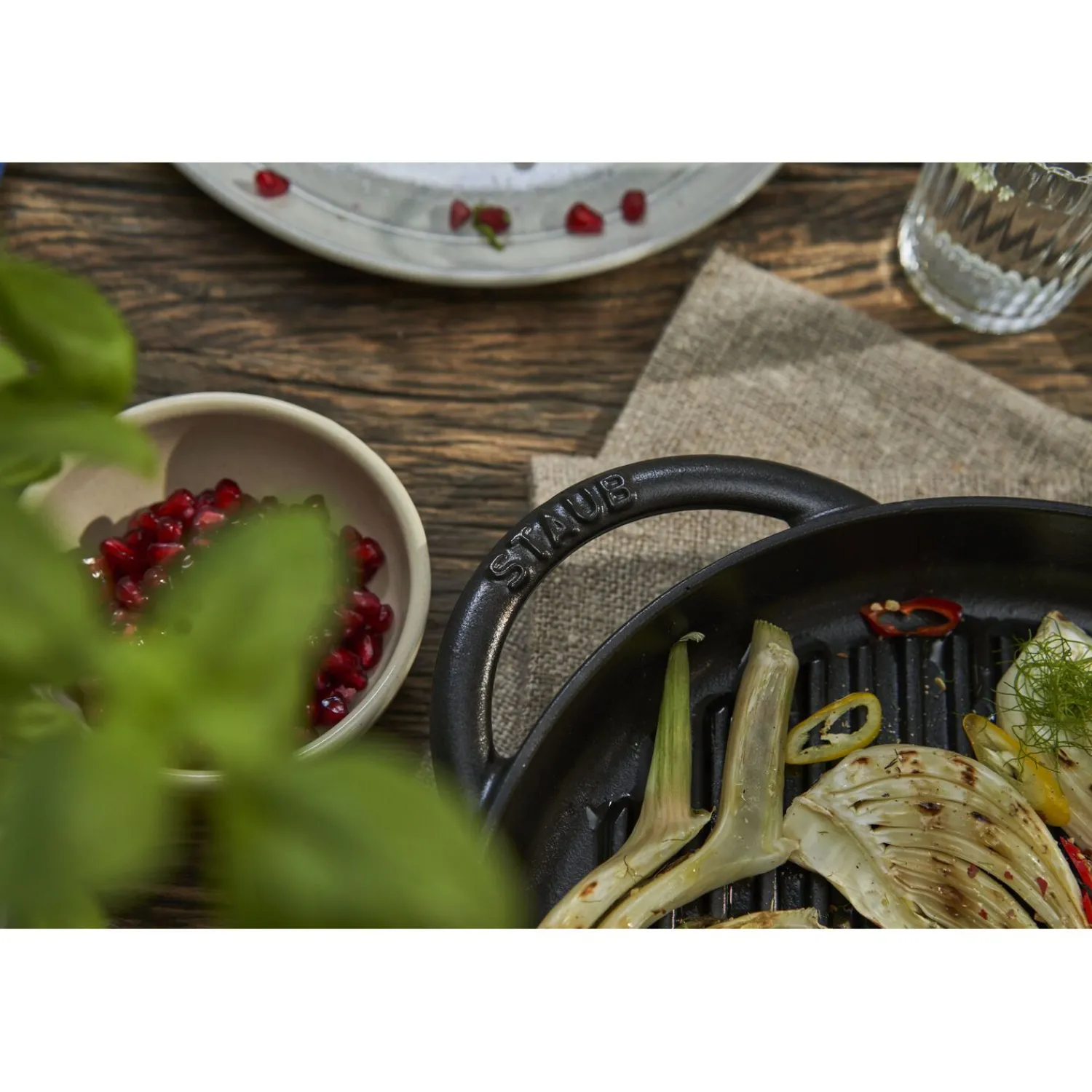 Staub Pure Gril 26 cm, Rond(e), , Fonte Noir mat Online