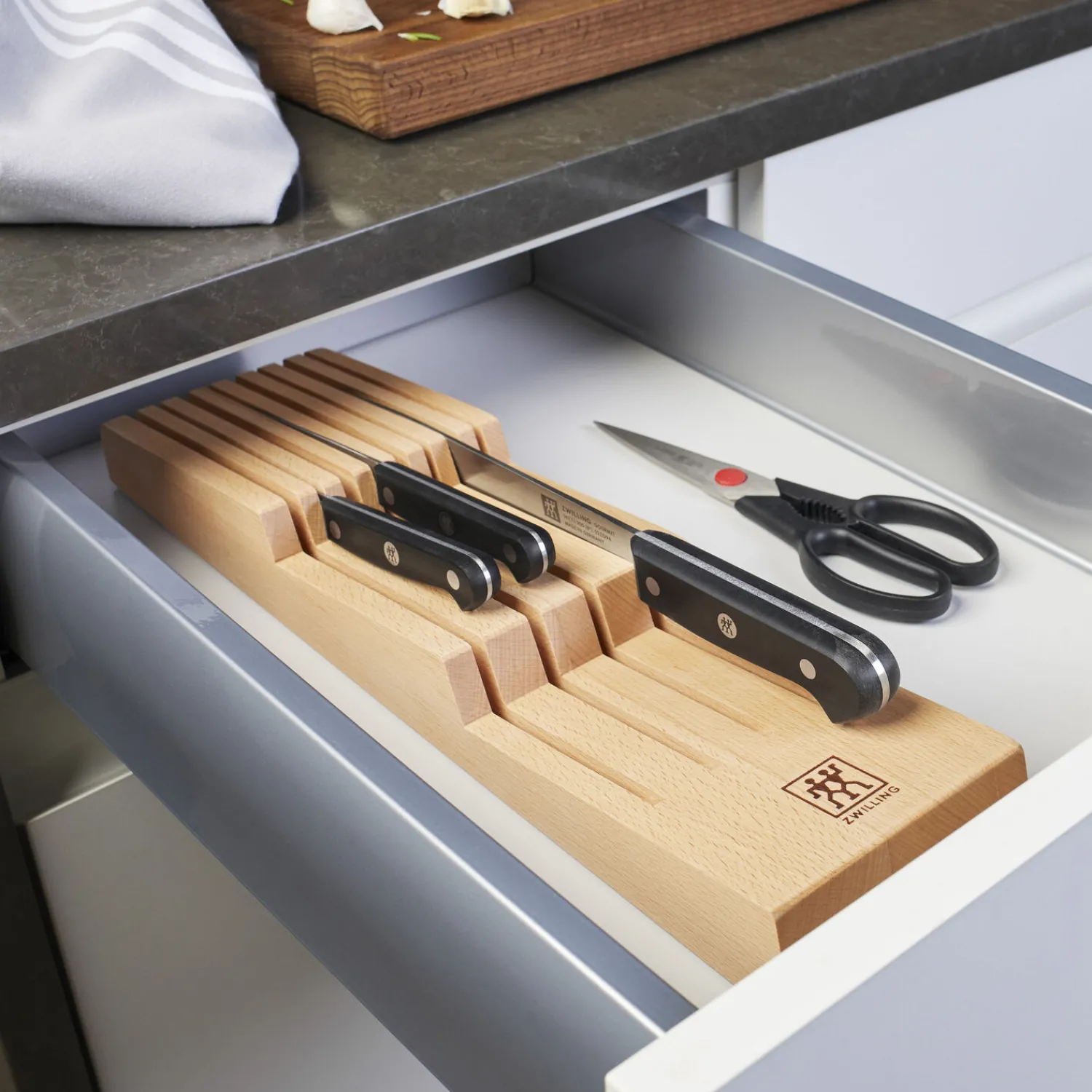 ZWILLING Rangement pour couteaux pour jusqu’à 8 couteaux, Hêtre Clearance