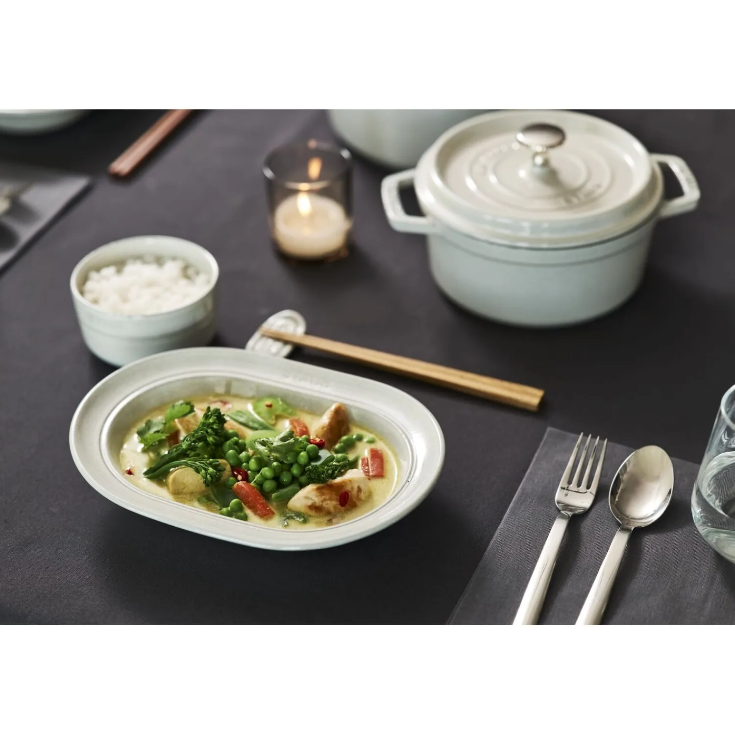 Staub Repose couverts, 4-pcs, Truffe blanche Outlet