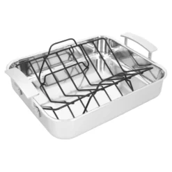 Demeyere Roaster avec grille 39 x 33 cm, Inox 18/10, Argent Clearance