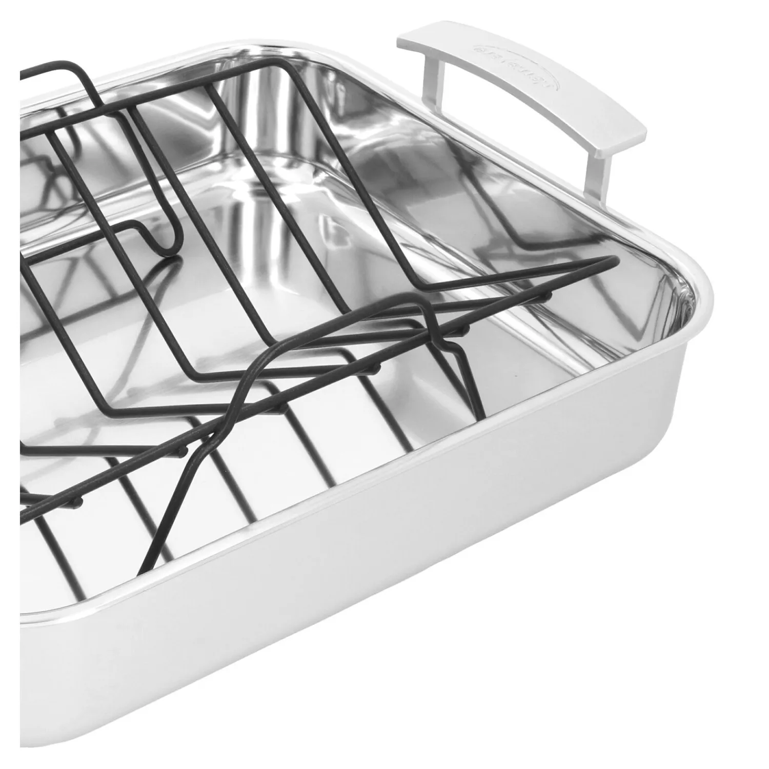Demeyere Roaster avec grille 39 x 33 cm, Inox 18/10, Argent Clearance
