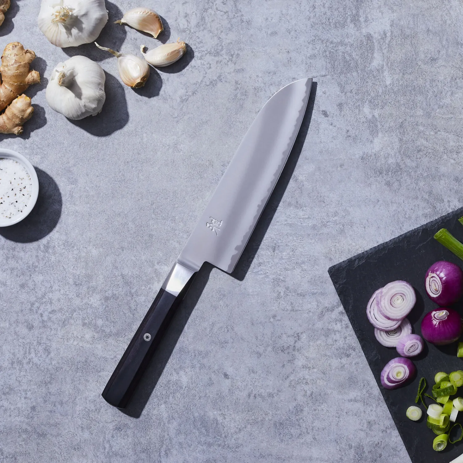 MIYABI Santoku 18 cm, Brun, Tranchant lisse Clearance