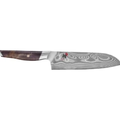 MIYABI Santoku 18 cm, Noir brun, Tranchant lisse Outlet