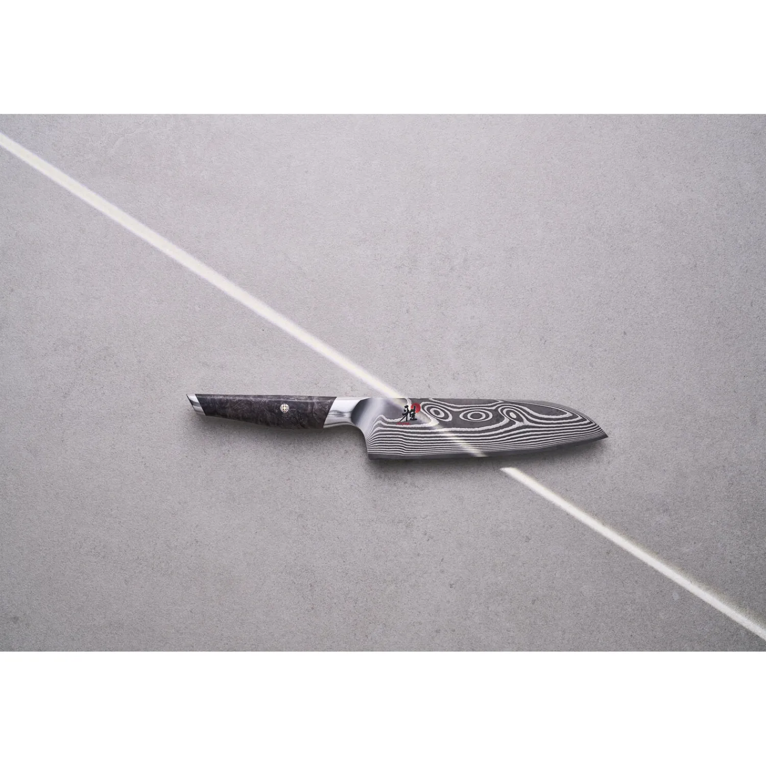 MIYABI Santoku 18 cm, Noir brun, Tranchant lisse Outlet