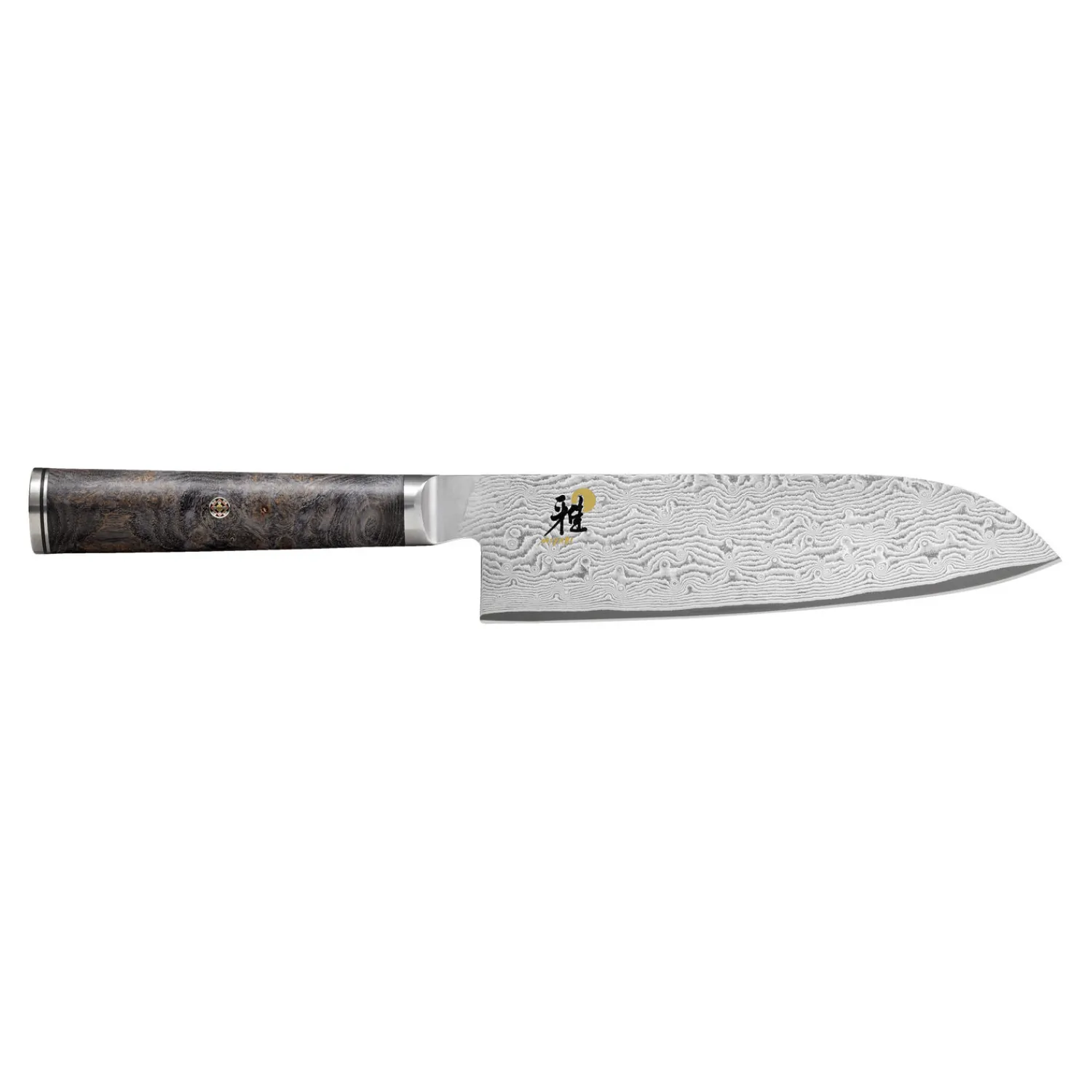 MIYABI Santoku 18 cm, Noir brun, Tranchant lisse Outlet
