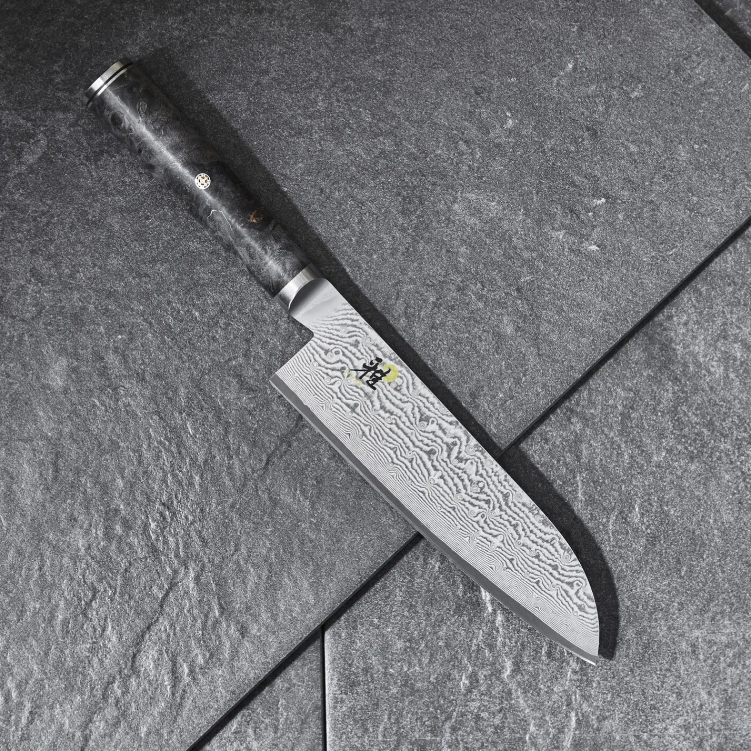MIYABI Santoku 18 cm, Noir brun, Tranchant lisse Outlet