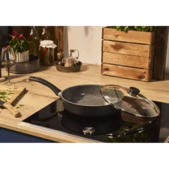 BALLARINI Sauteuse avec couvercle, 28 cm, Aluminium, Revêtement antiadhésif en céramique Hot