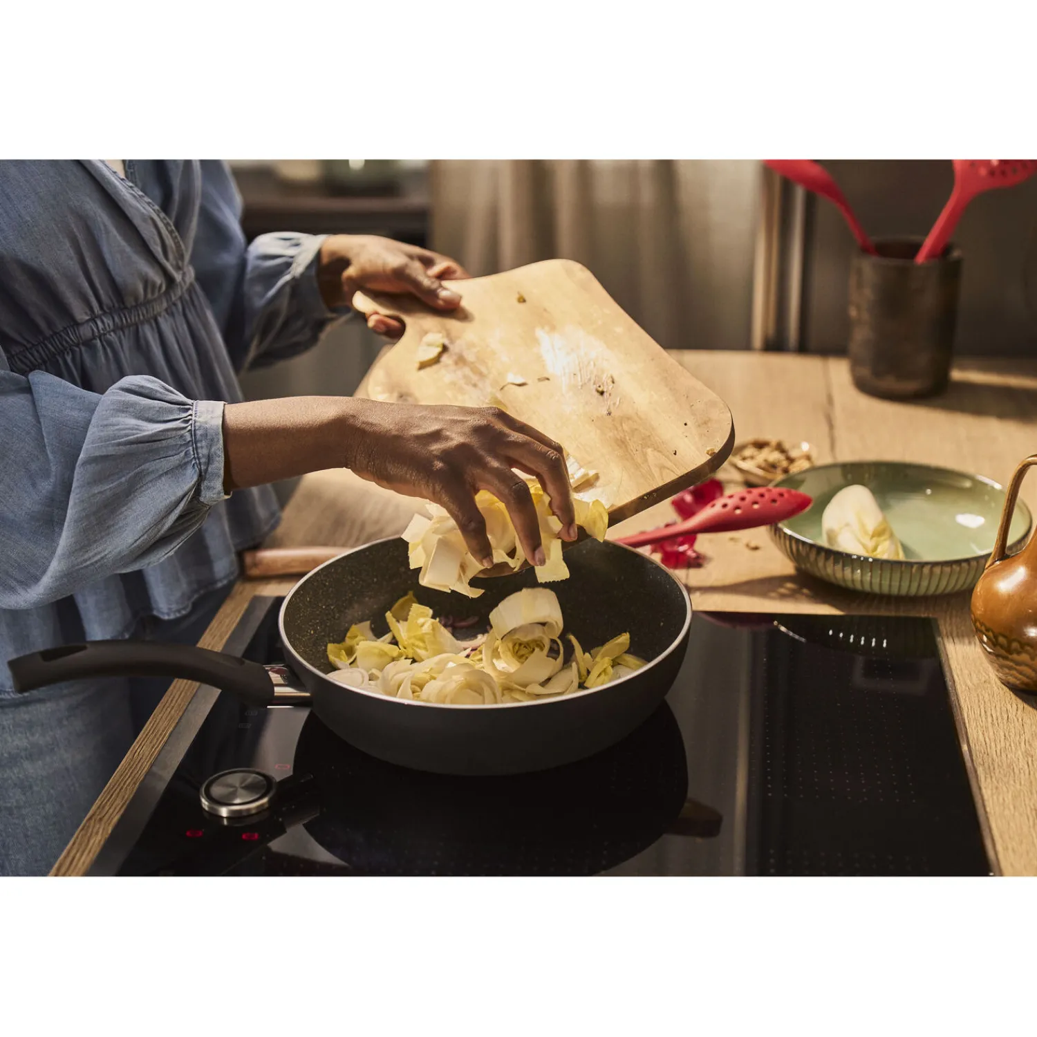 BALLARINI Sauteuse avec couvercle en verre, 28 cm, Aluminium, Revêtement antiadhésif en céramique Best