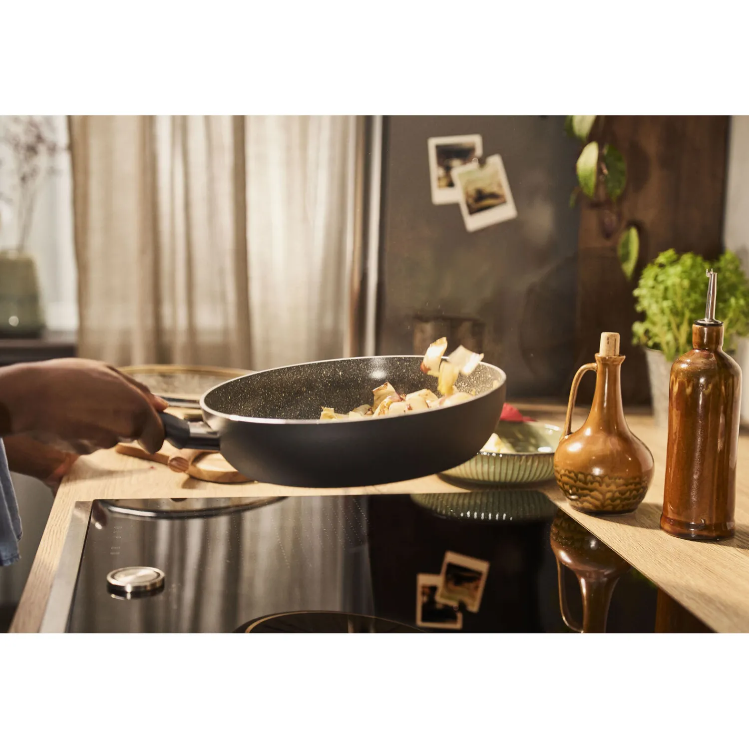 BALLARINI Sauteuse avec couvercle en verre, 28 cm, Aluminium, Revêtement antiadhésif en céramique Best