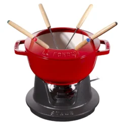 Staub Service à fondue 18 cm, Cerise Discount