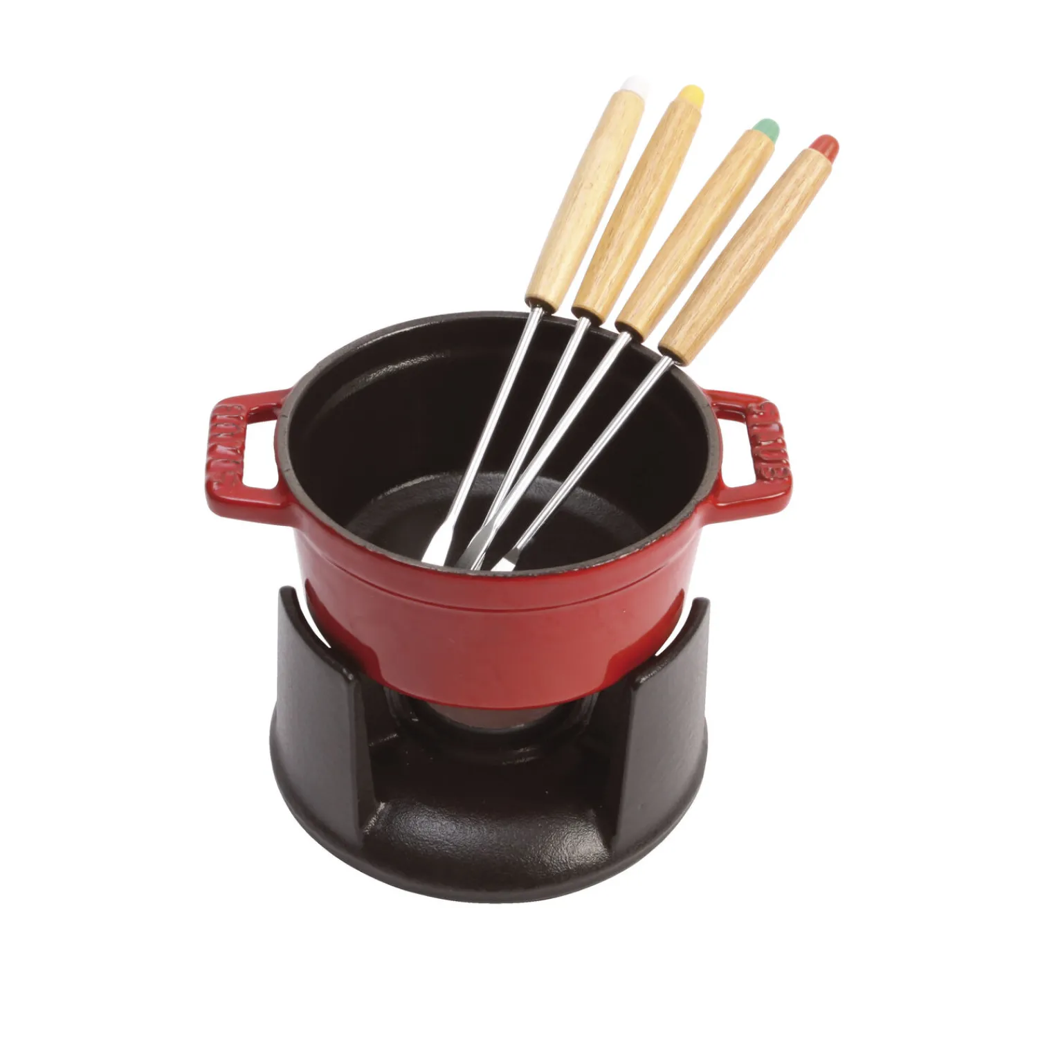 Staub Service à fondue 10 cm, Cerise Discount