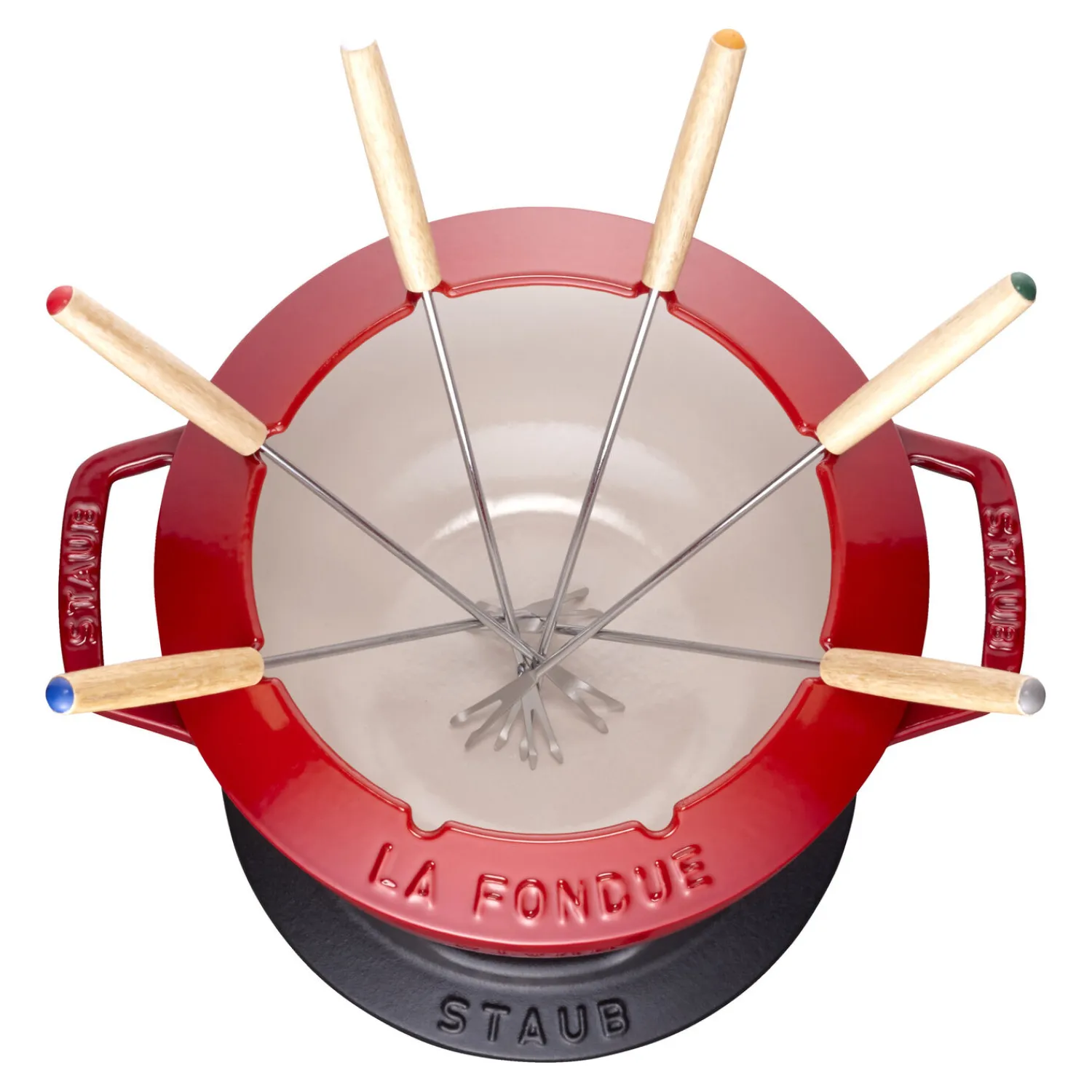 Staub Service à fondue 20 cm, Cerise Online