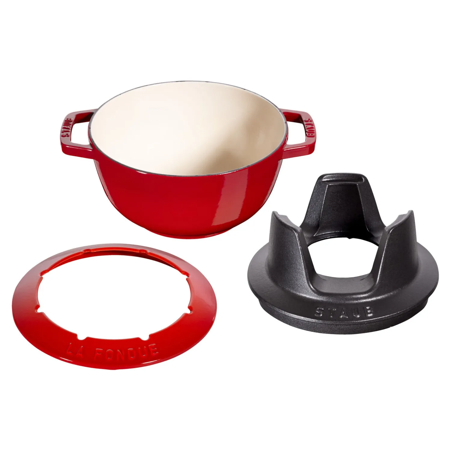 Staub Service à fondue 20 cm, Cerise Online