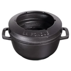 Staub Service à fondue 18 cm, Noir mat Discount
