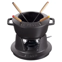 Staub Service à fondue 16 cm, Noir mat Discount