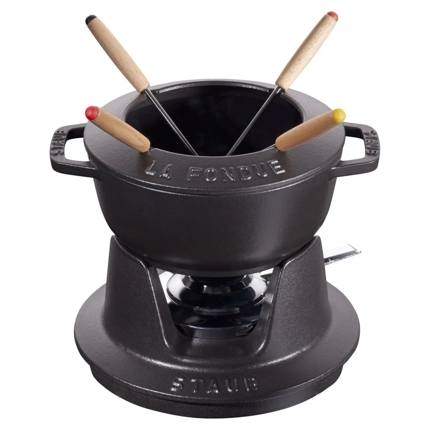 Staub Service à fondue 16 cm, Noir mat Discount