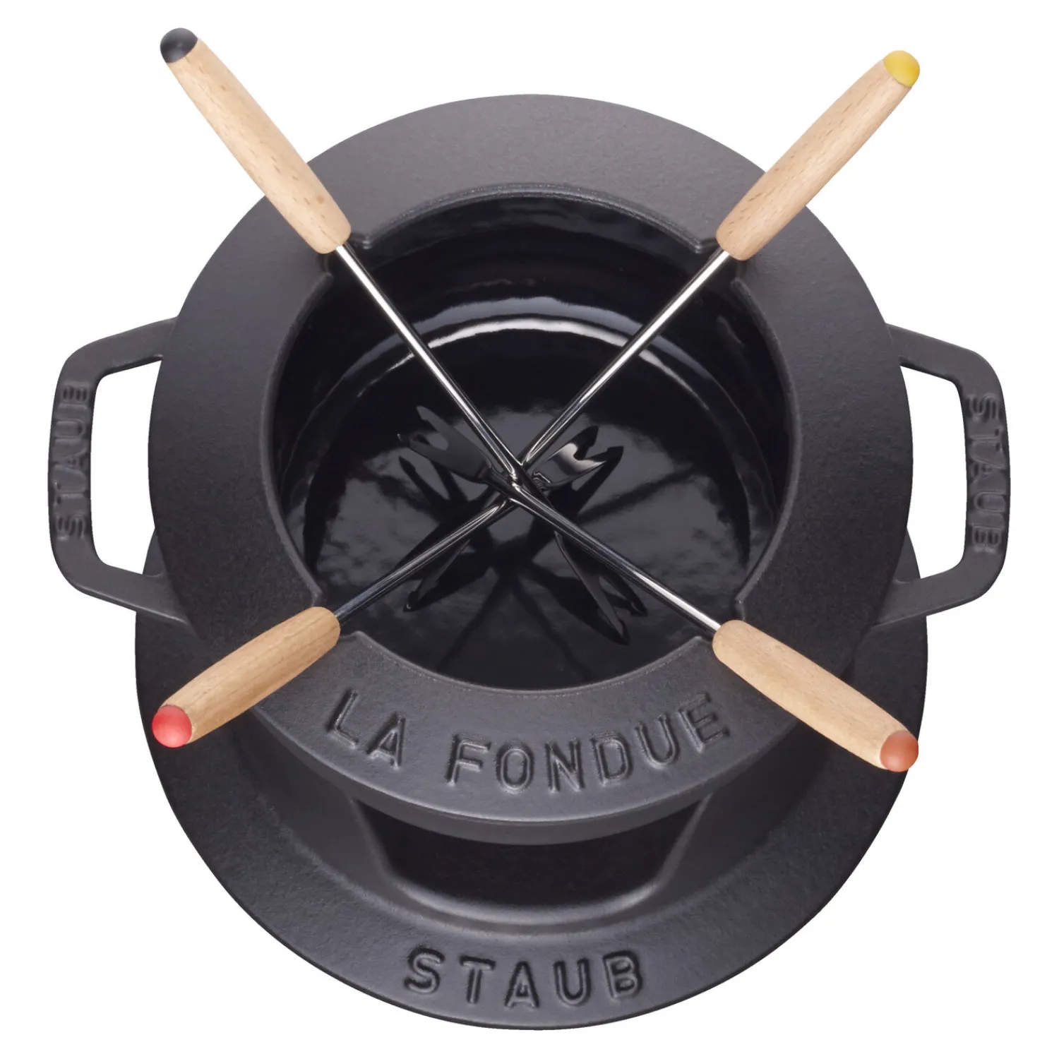 Staub Service à fondue 16 cm, Noir mat Discount