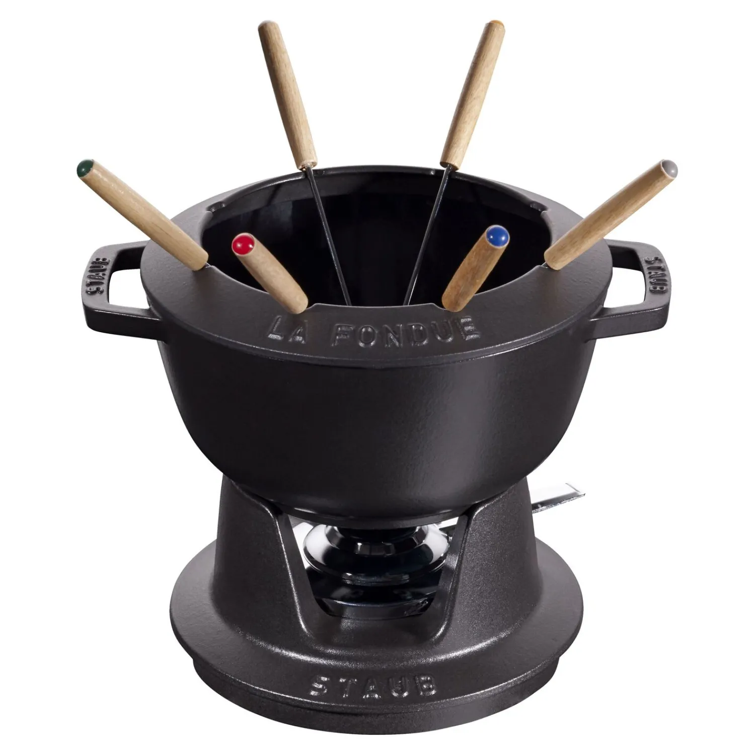 Staub Service à fondue 20 cm, Noir mat Clearance