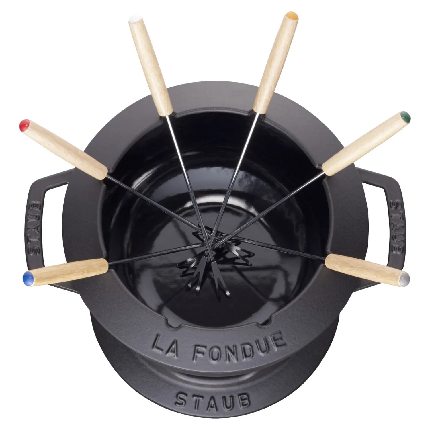 Staub Service à fondue 20 cm, Noir mat Clearance