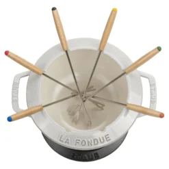 Staub Service à fondue montagne 20 cm, Truffe blanche Discount
