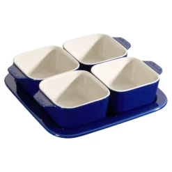 Staub Service à hors-d'&oelig;uvre 5-pcs Bleu intense Outlet