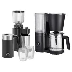 ZWILLING Set autour du café, 5-pcs. /200/400 ml/ 1.5 l, noir mat, Verre / Plastique Best