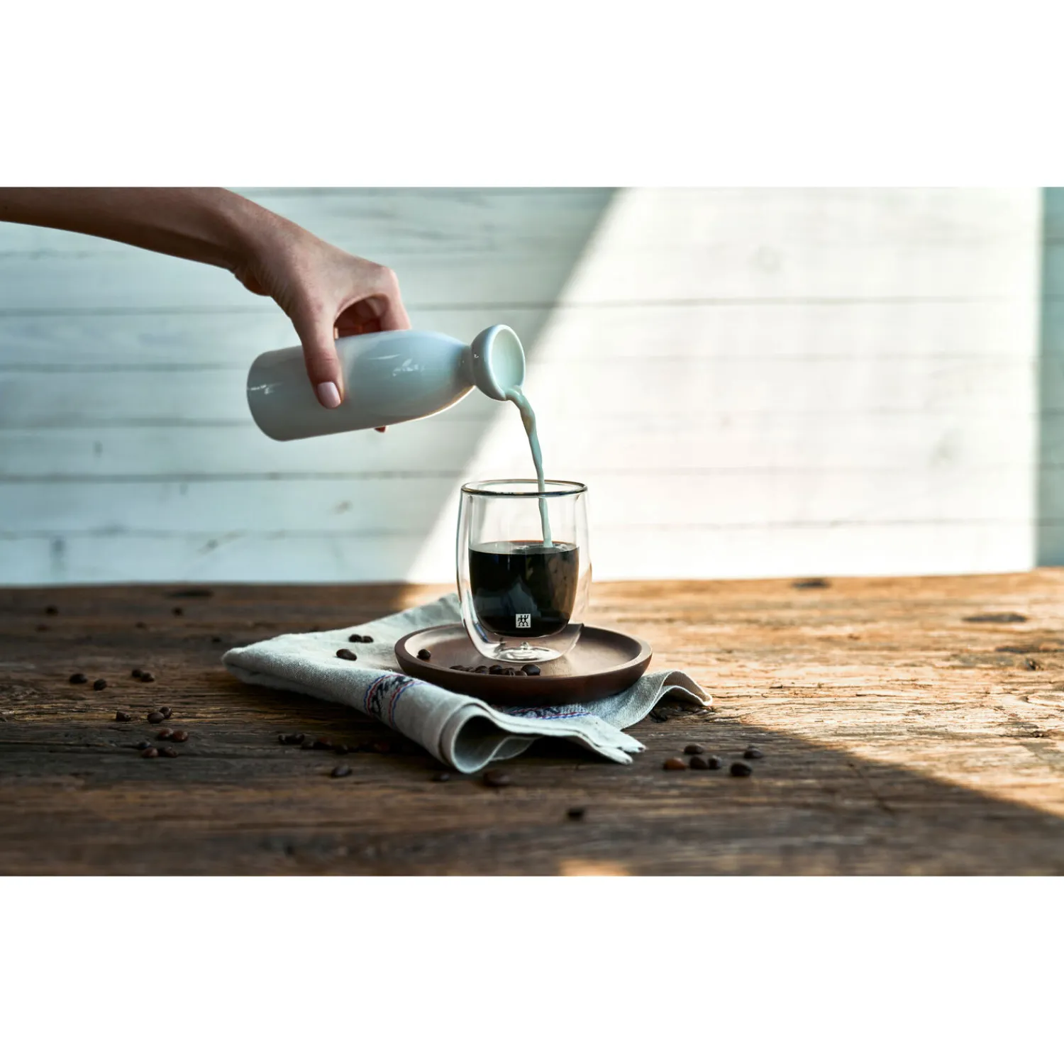 ZWILLING Set autour du café, 5-pcs. /200/400 ml/ 1.5 l, noir mat, Verre / Plastique Best