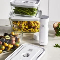 ZWILLING Set boîtes sous-vide & pompe, 6-pcs. /M, gris / blanc, Verre / Plastique Hot