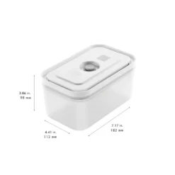 ZWILLING Set bo&icirc;tes sous-vide & pompe, 6-pcs. /M, semi transparent-gris / blanc, Plastique Outlet