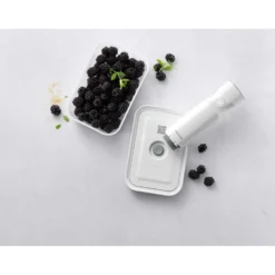 ZWILLING Set bo&icirc;tes sous-vide & pompe, 6-pcs. /M, semi transparent-gris / blanc, Plastique Outlet