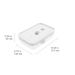 ZWILLING Set bo&icirc;tes sous-vide & pompe, 7-pcs. /L flat, semi transparent-gris / blanc, Plastique Outlet