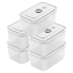 ZWILLING Set bo&icirc;tes sous-vide, 5-pcs. /M, semi transparent-gris, Plastique Discount