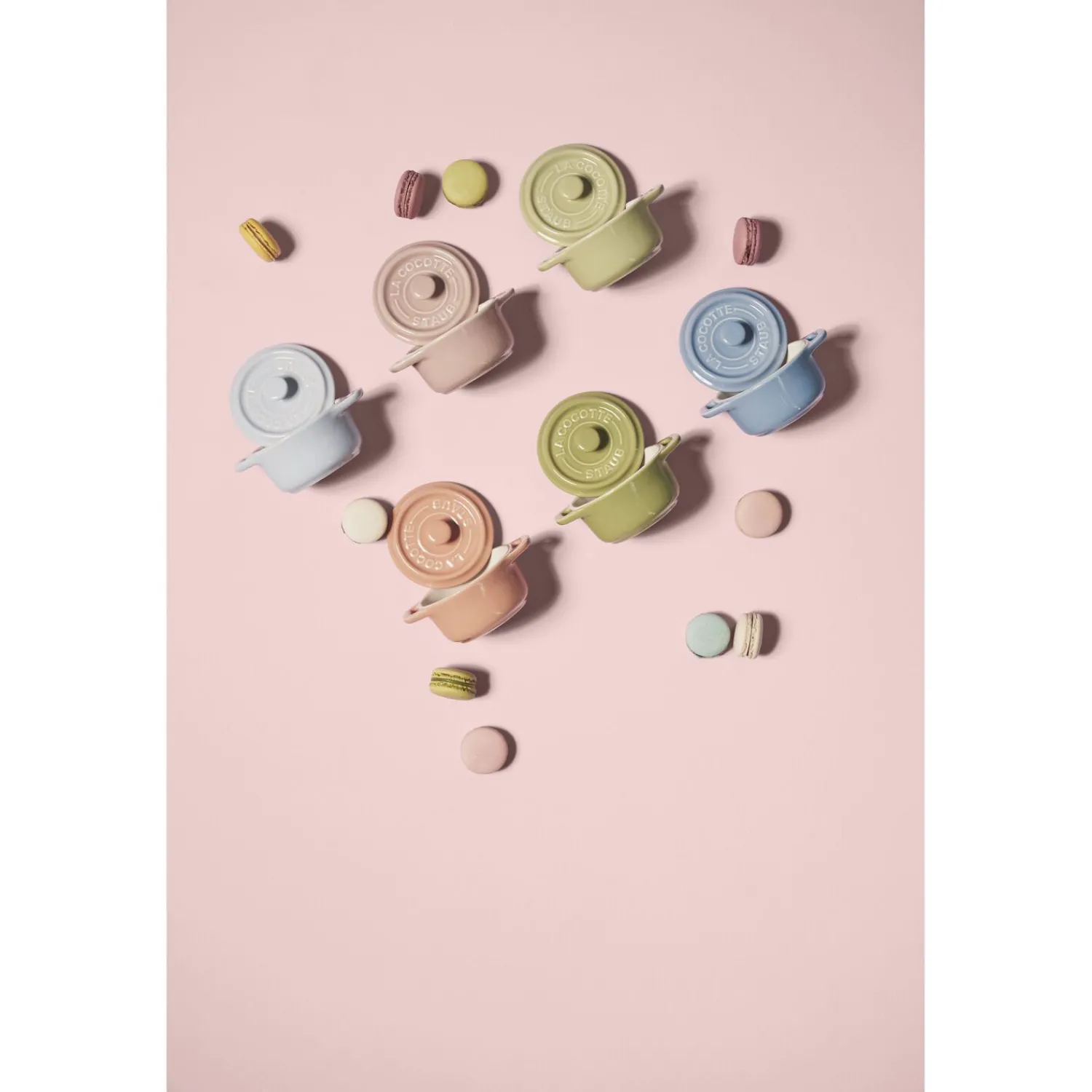 Staub Set cocottes macaron 6-pcs, Rond(e), Couleurs mélangées, Céramique Online