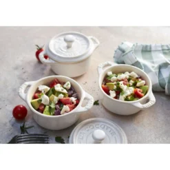Staub Set cocottes 4-pcs, Rond(e), , Céramique Blanc ivoire