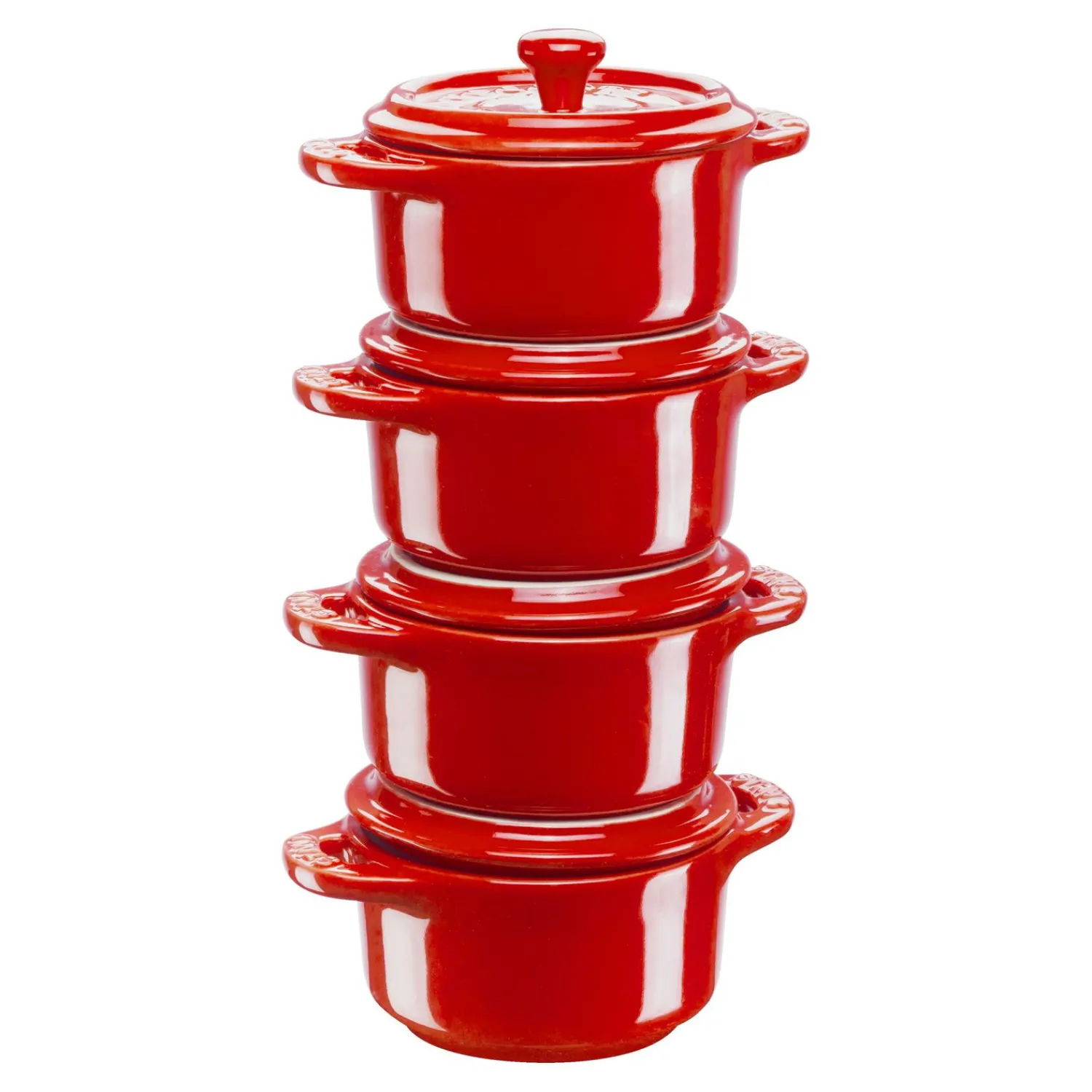 Staub Set cocottes 4-pcs, Rond(e), , Céramique Cerise Sale