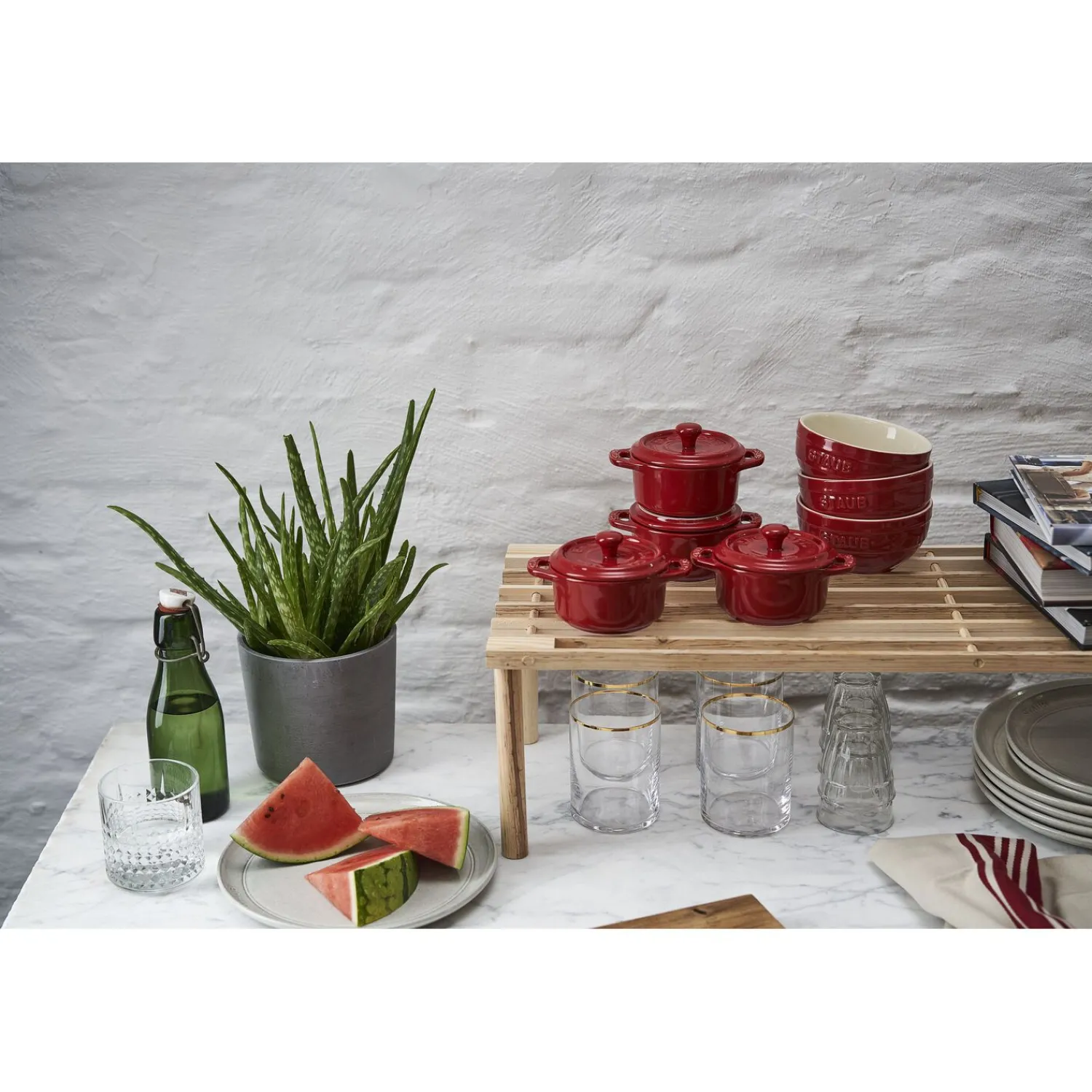 Staub Set cocottes 4-pcs, Rond(e), , Céramique Cerise Sale
