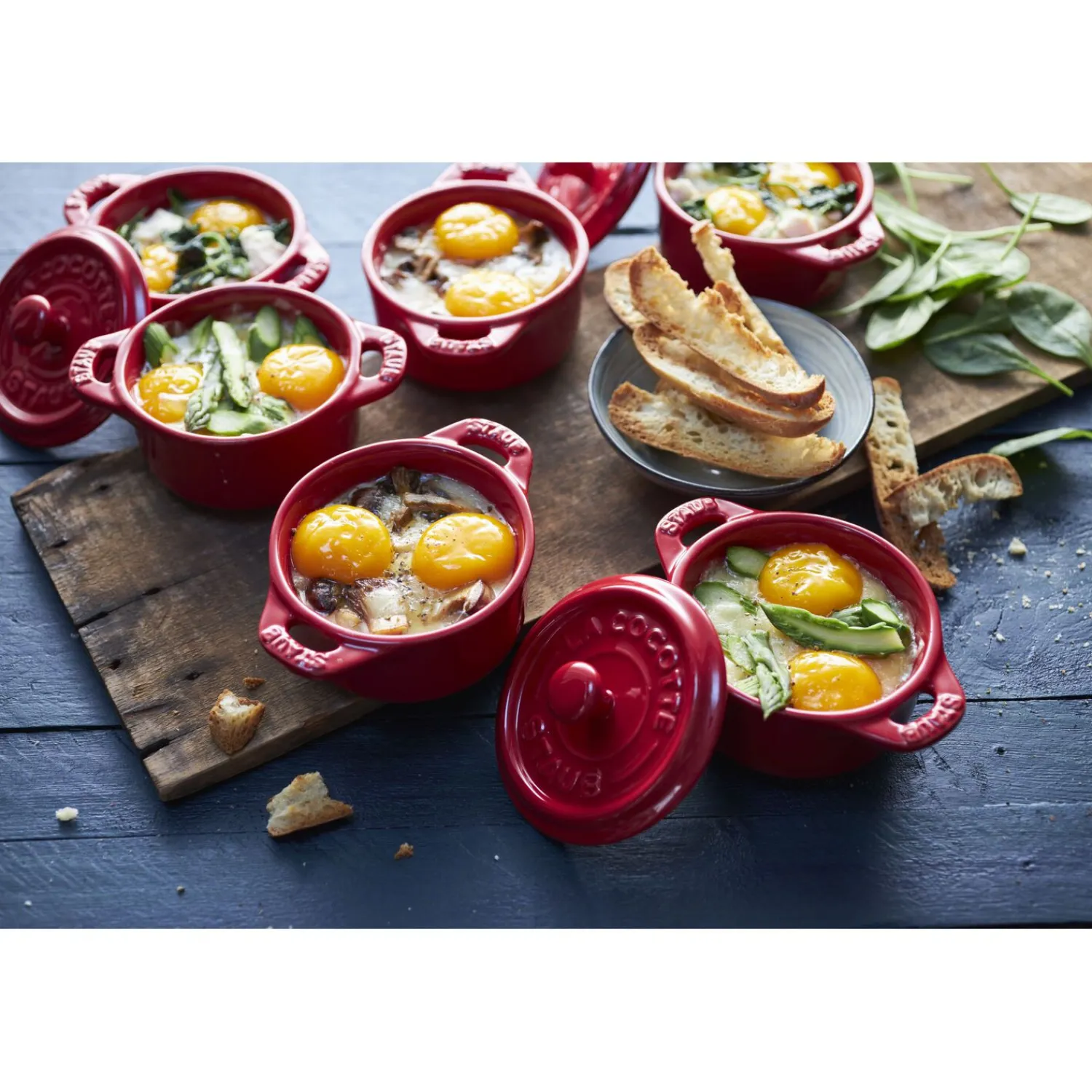 Staub Set cocottes 4-pcs, Rond(e), , Céramique Cerise Sale