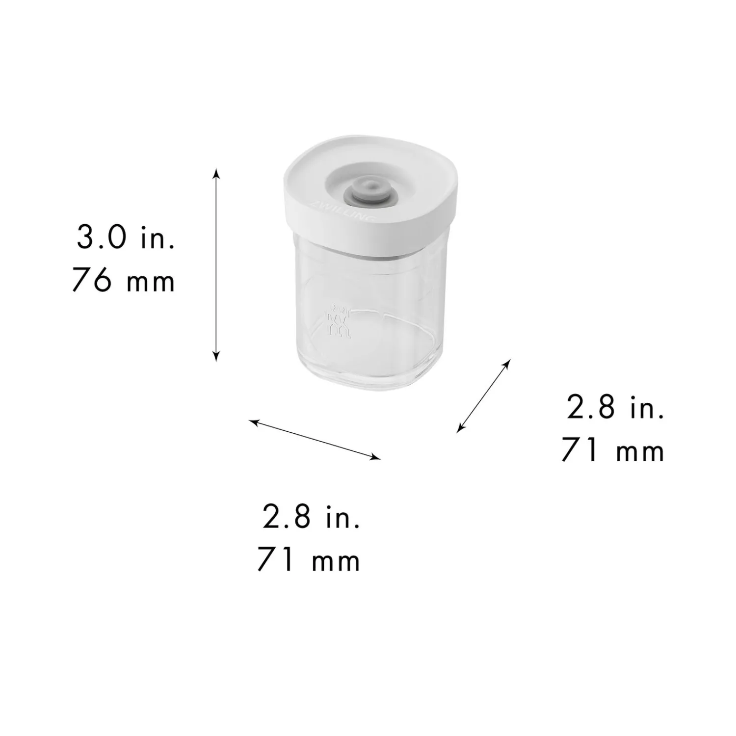 ZWILLING Set CUBE, XS / 3-pcs, transparent-blanc Discount