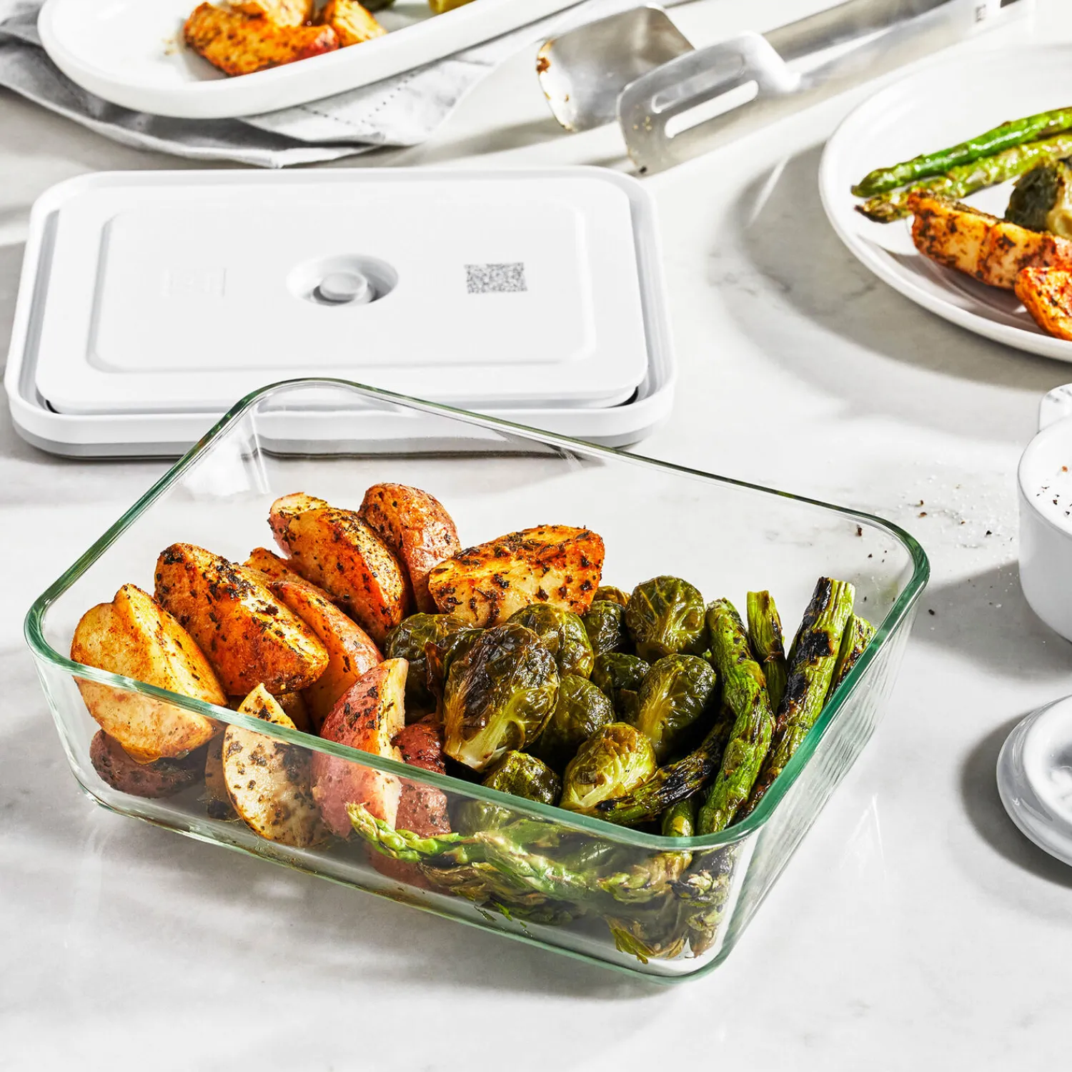 ZWILLING Set de boîtes Fresh & Save, 3-pcs. /L, semi transparent-gris, Verre / Plastique Hot