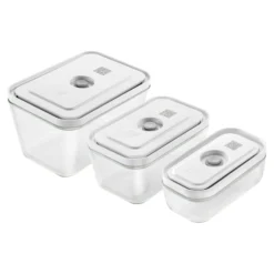 ZWILLING Set de bo&icirc;tes sous vide, S/M/L / 3-pcs, Verre, Gris Clearance